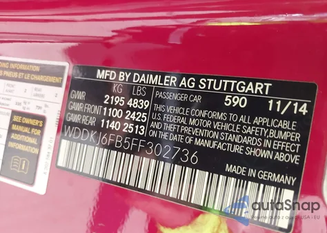 2015 Mercedes-Benz E 400 z USA, uszkodzony, nr VIN WDDKJ6FB5FF302736